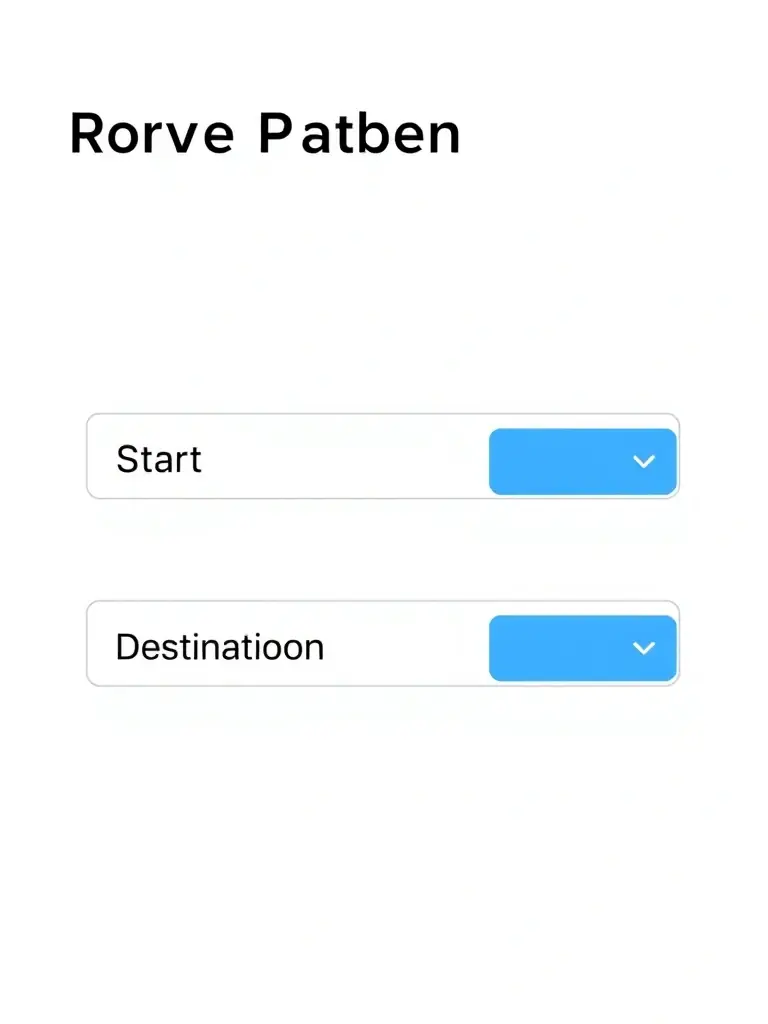 A screenshot of the PassGo24.com route planner interface, highlighting the input fields for start and destination.